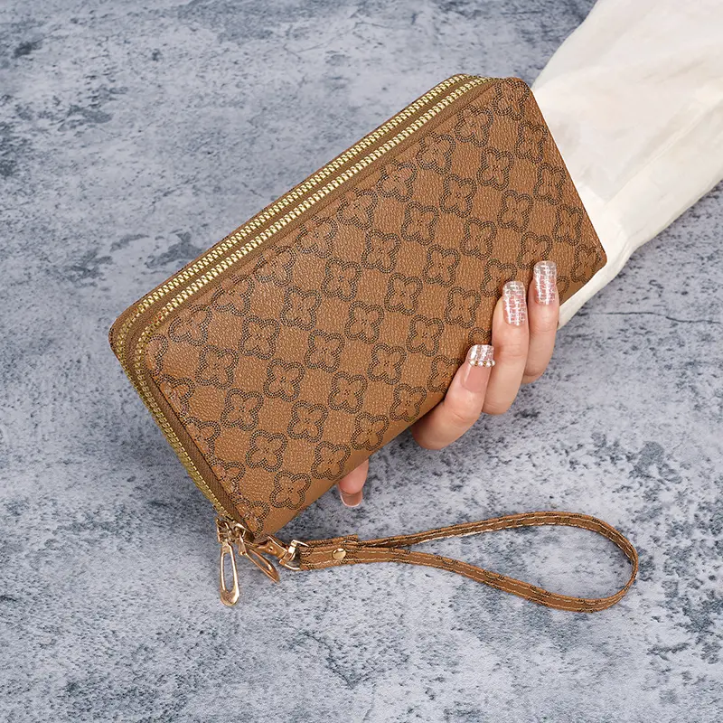 Bag female 2024 new long wallet clutch bag mobile phone bag coin purse multifunctional card bag zipper wallet