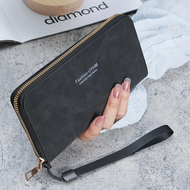 Ladies holding a long wallet 2024 new Korean handbag multi-function card bag mobile phone bag coin purse female wallet