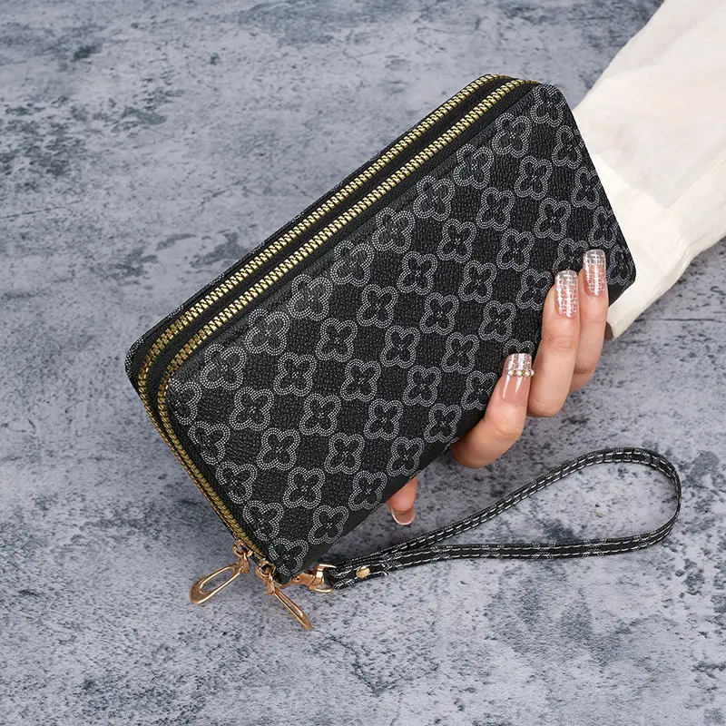Bag female 2024 new long wallet clutch bag mobile phone bag coin purse multifunctional card bag zipper wallet