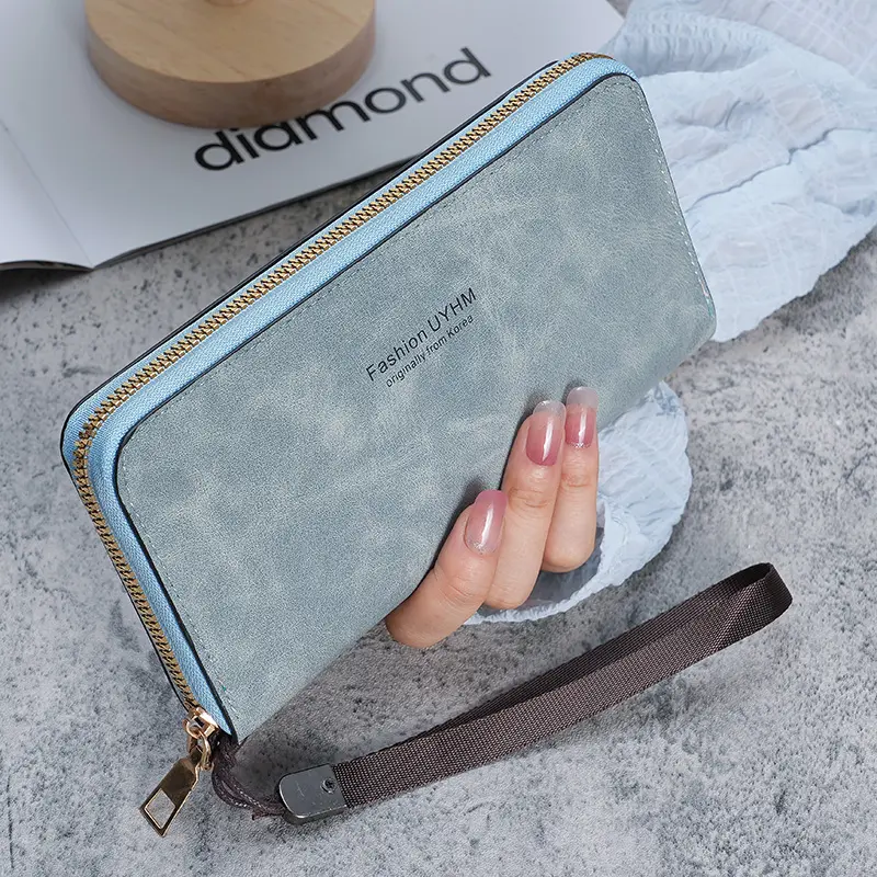 Ladies holding a long wallet 2024 new Korean handbag multi-function card bag mobile phone bag coin purse female wallet
