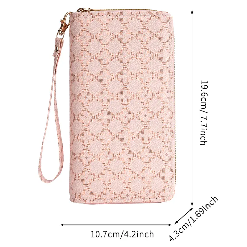 Bag female 2024 new long wallet clutch bag mobile phone bag coin purse multifunctional card bag zipper wallet