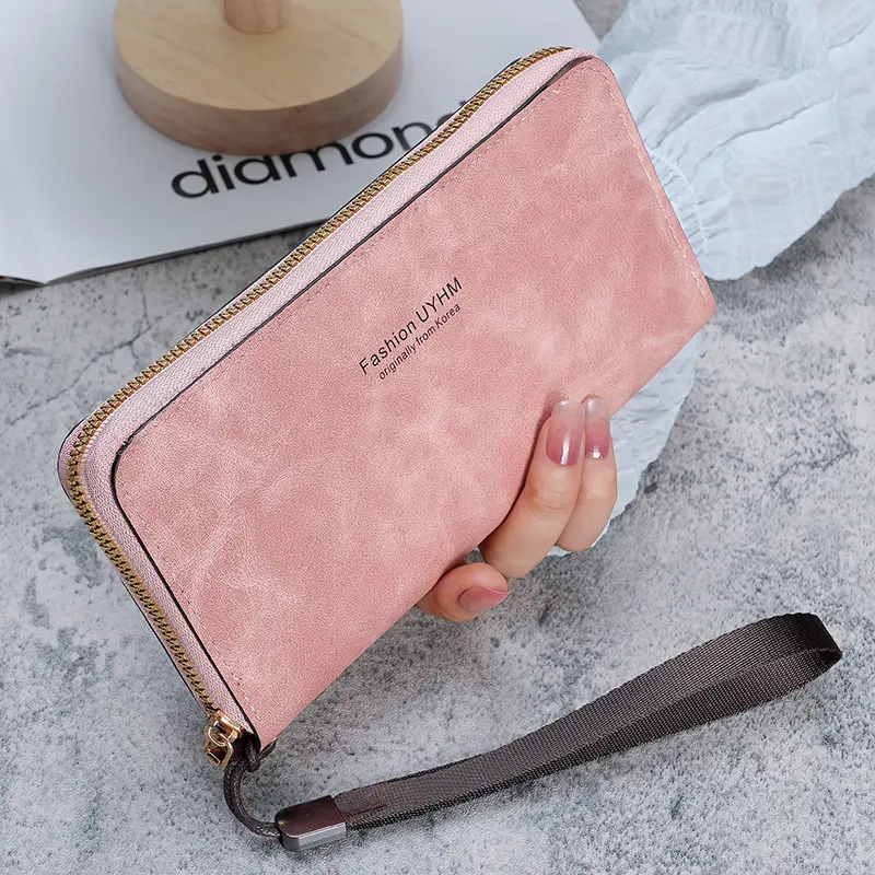 Ladies holding a long wallet 2024 new Korean handbag multi-function card bag mobile phone bag coin purse female wallet