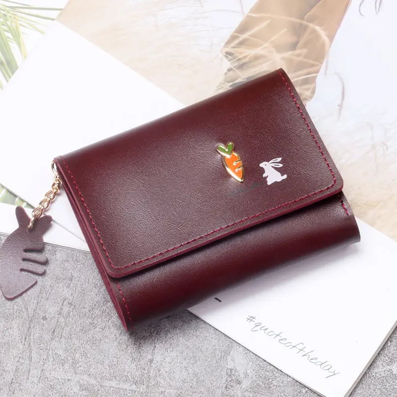 2024 new Japan and South Korea cute little animals girls small fresh short wallet simple student small wallet wallet