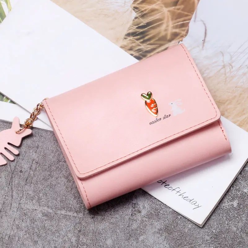2024 new Japan and South Korea cute little animals girls small fresh short wallet simple student small wallet wallet