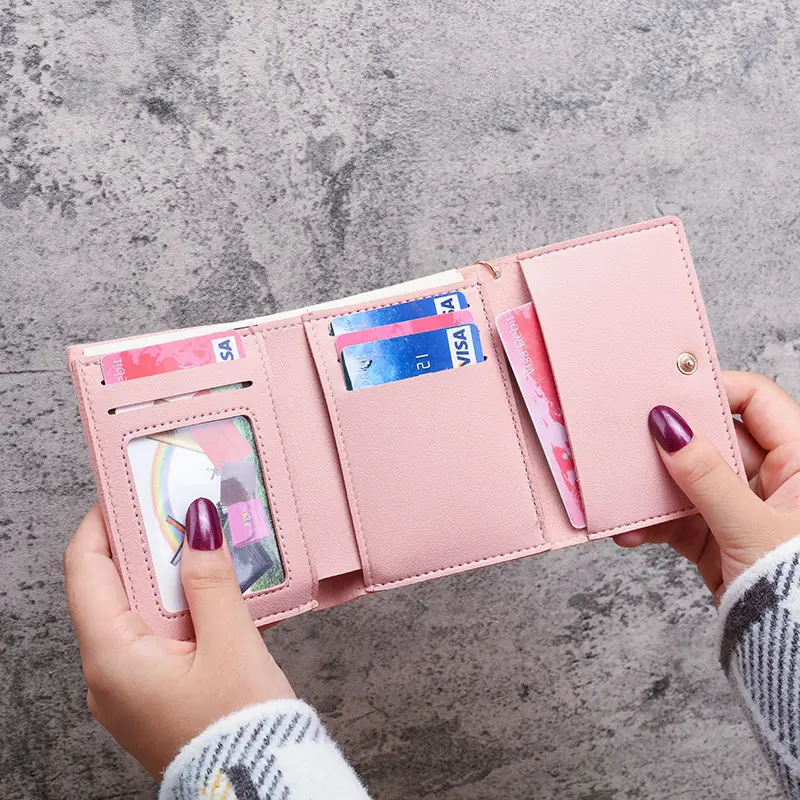2024 new Japan and South Korea cute little animals girls small fresh short wallet simple student small wallet wallet