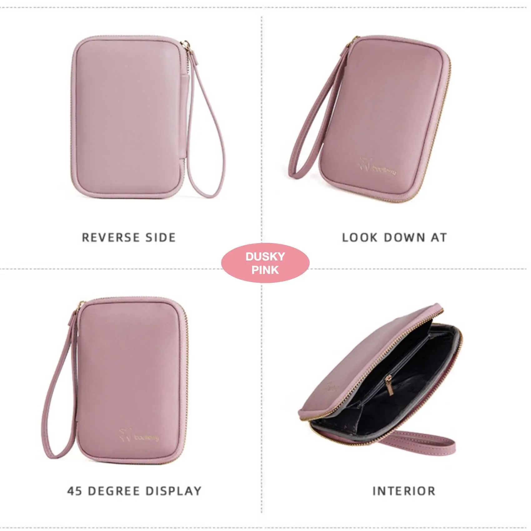 Fashion Simple Multi-Functional Zipper Coin Purse New Neutral Unisex Passport Bag Small Mobile Phone Wallet