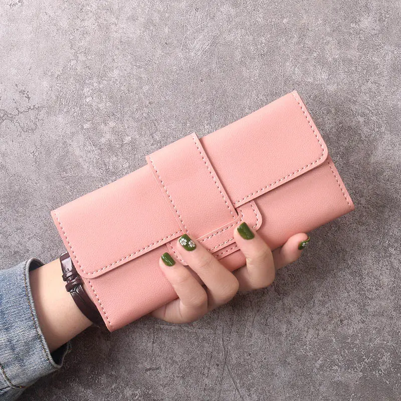 2024 new ladies' long purse clutch multi-functional PU purse Korean version of simple fashion wallet