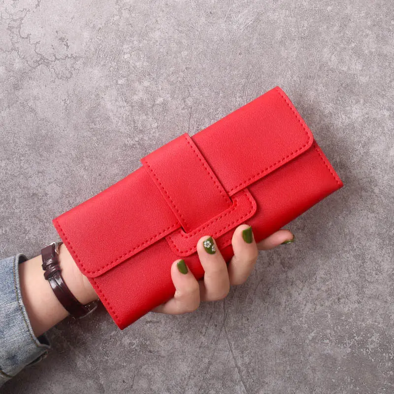 2024 new ladies' long purse clutch multi-functional PU purse Korean version of simple fashion wallet