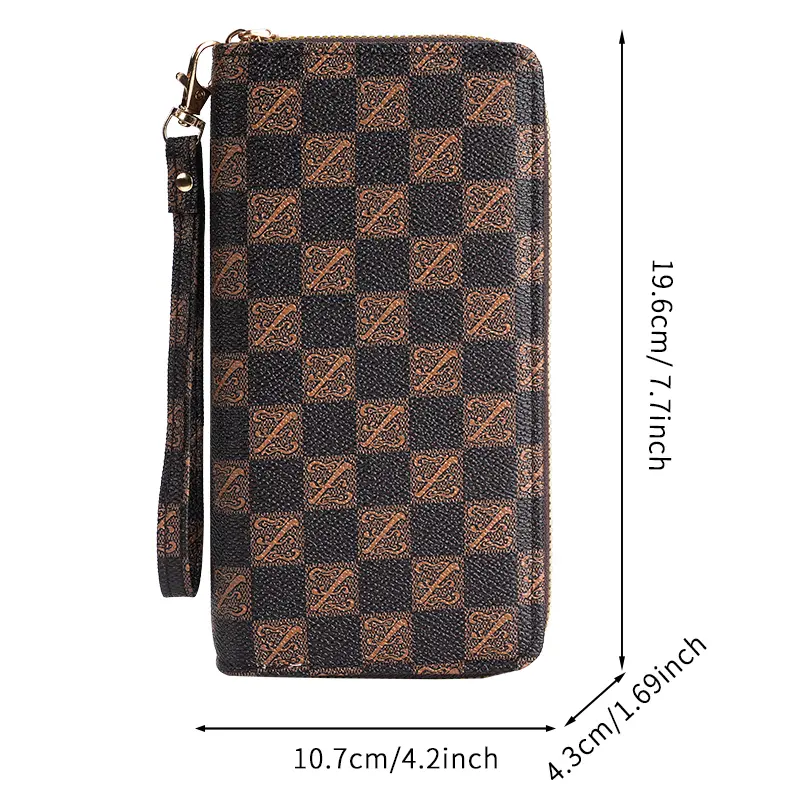 Wallet female long large-capacity coin purse double zipper women's clutch bag multifunctional mobile phone bag coin purse bag fe