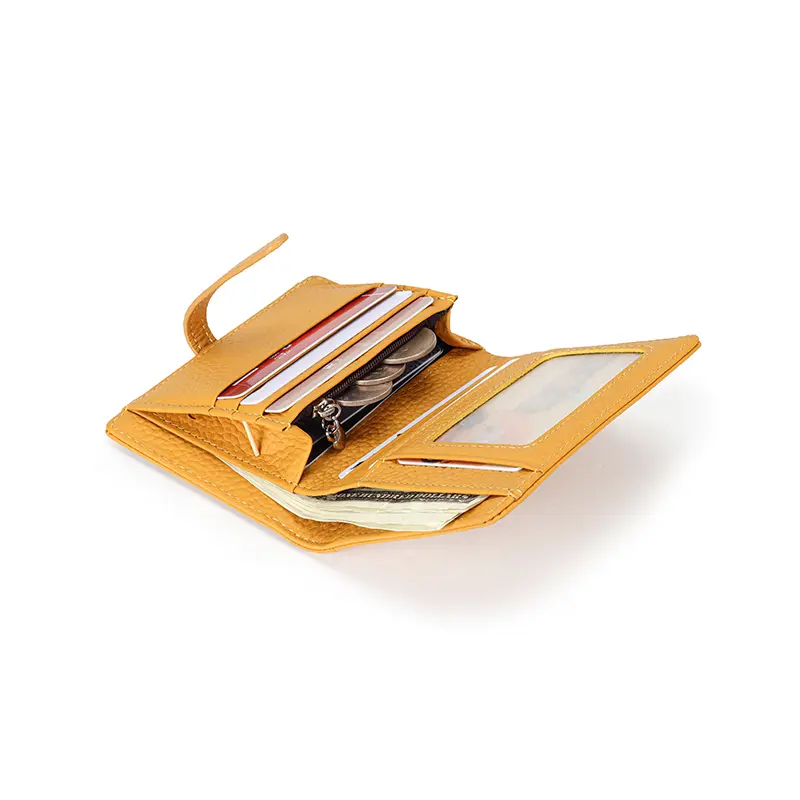 100% Cow Genuine Leather Womens Wallets and Fashion Small money bag luxury wallet design coin Purses Simple wallet card holder