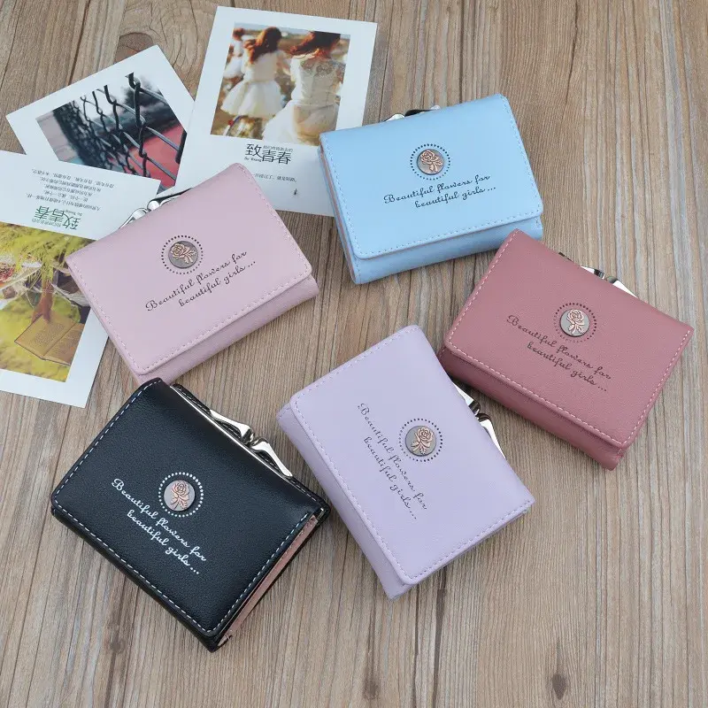 Small Women Wallet Short Women's Wallet Card Holder Girls Mini Woman Fashion Lady Coin Purse for Female Clutch Bag