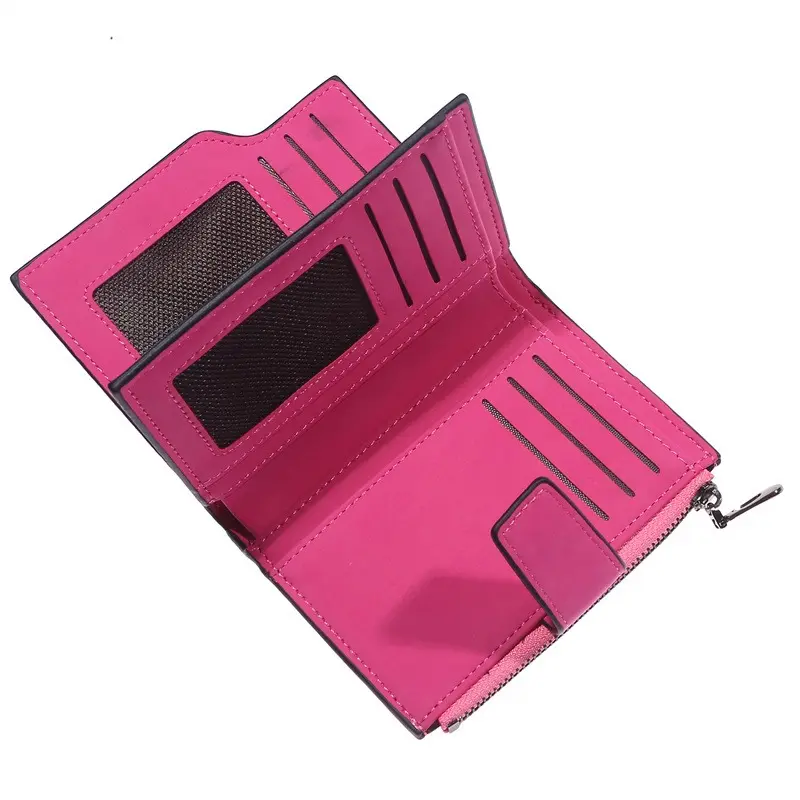 New Leather Women Wallet Hasp Small and Slim Coin Pocket Purse Women Wallets Cards Holders Luxury Brand Wallets Designer Purse