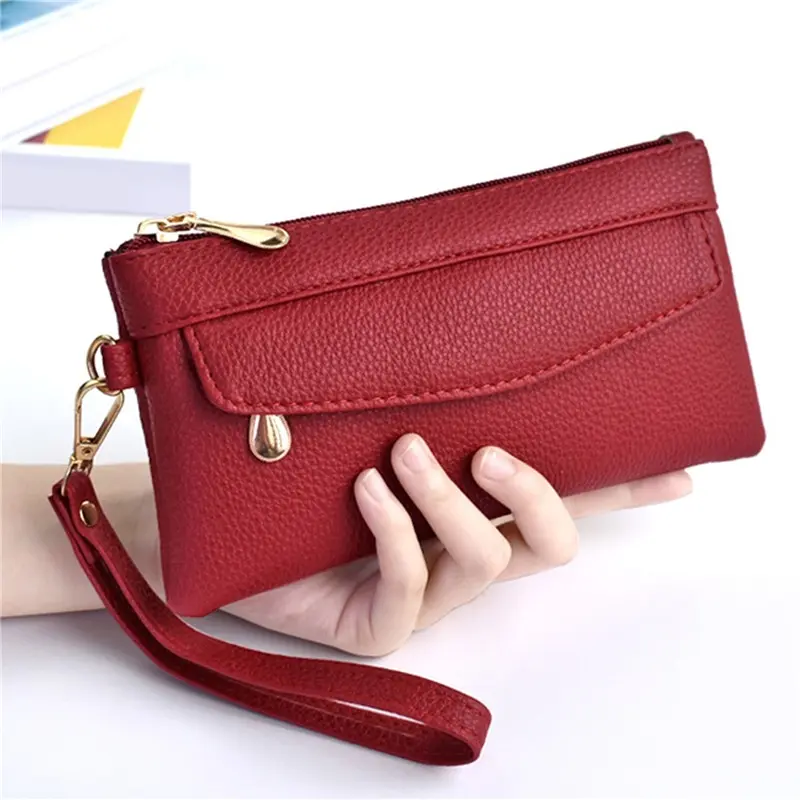 Fashion Wallet PU Leather Hangbag Female Long Clutch Purses Coin Pocket Phone For Ladies Money Bag