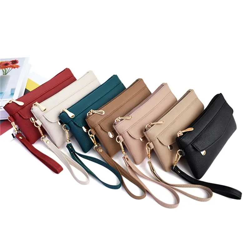 Fashion Wallet PU Leather Hangbag Female Long Clutch Purses Coin Pocket Phone For Ladies Money Bag