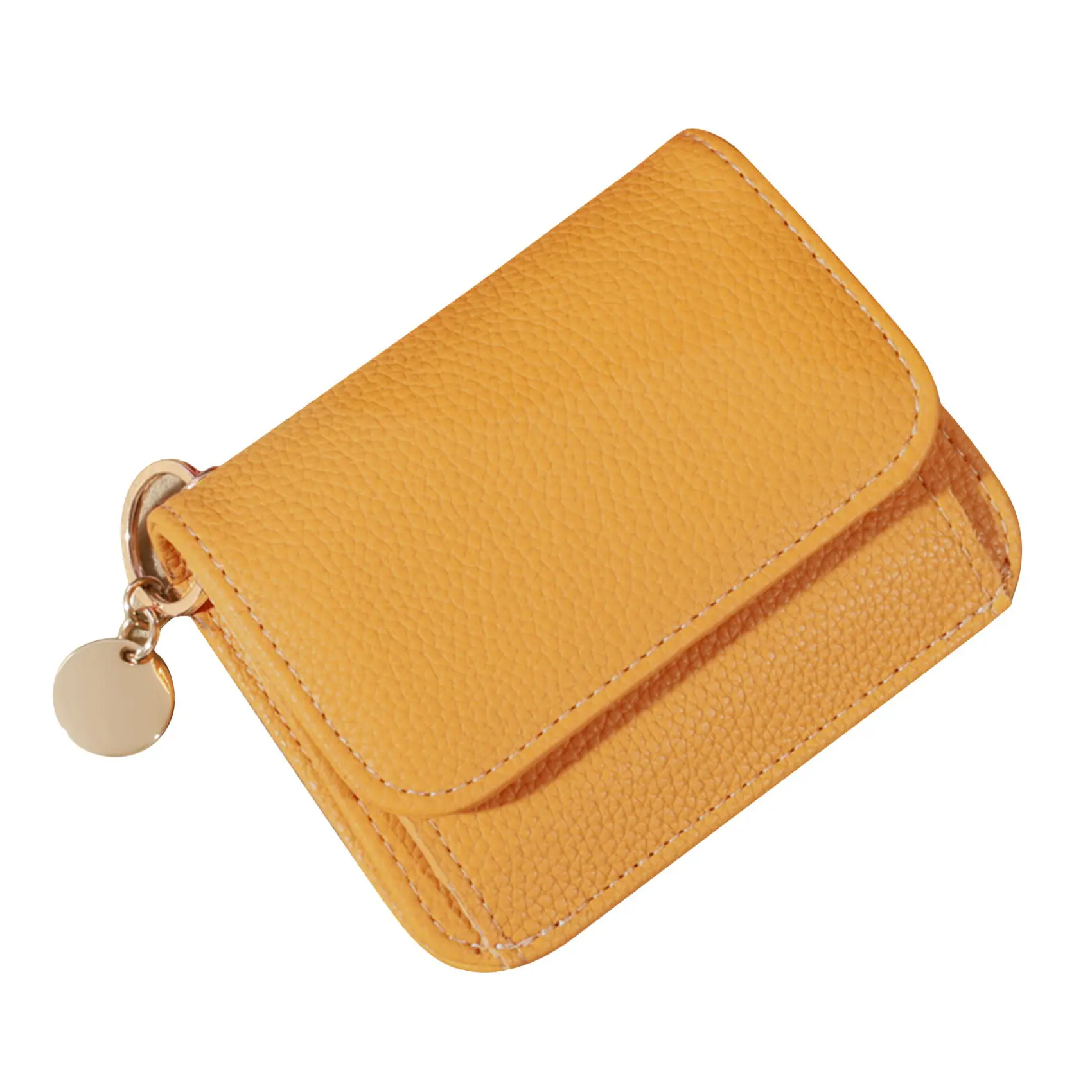 Solid Wallet Color Coin Card Key Lipstick  Multicolor Pu Leather Purse Casual Cowhide Mini Purse For Ladies