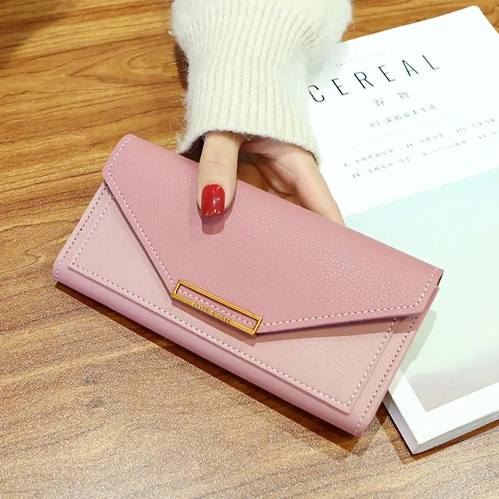 5 Colors Long Wallets For Women Fashion PU Leather Hasp Wallet Lady Money Bag Purse Clutch Phone Pocket