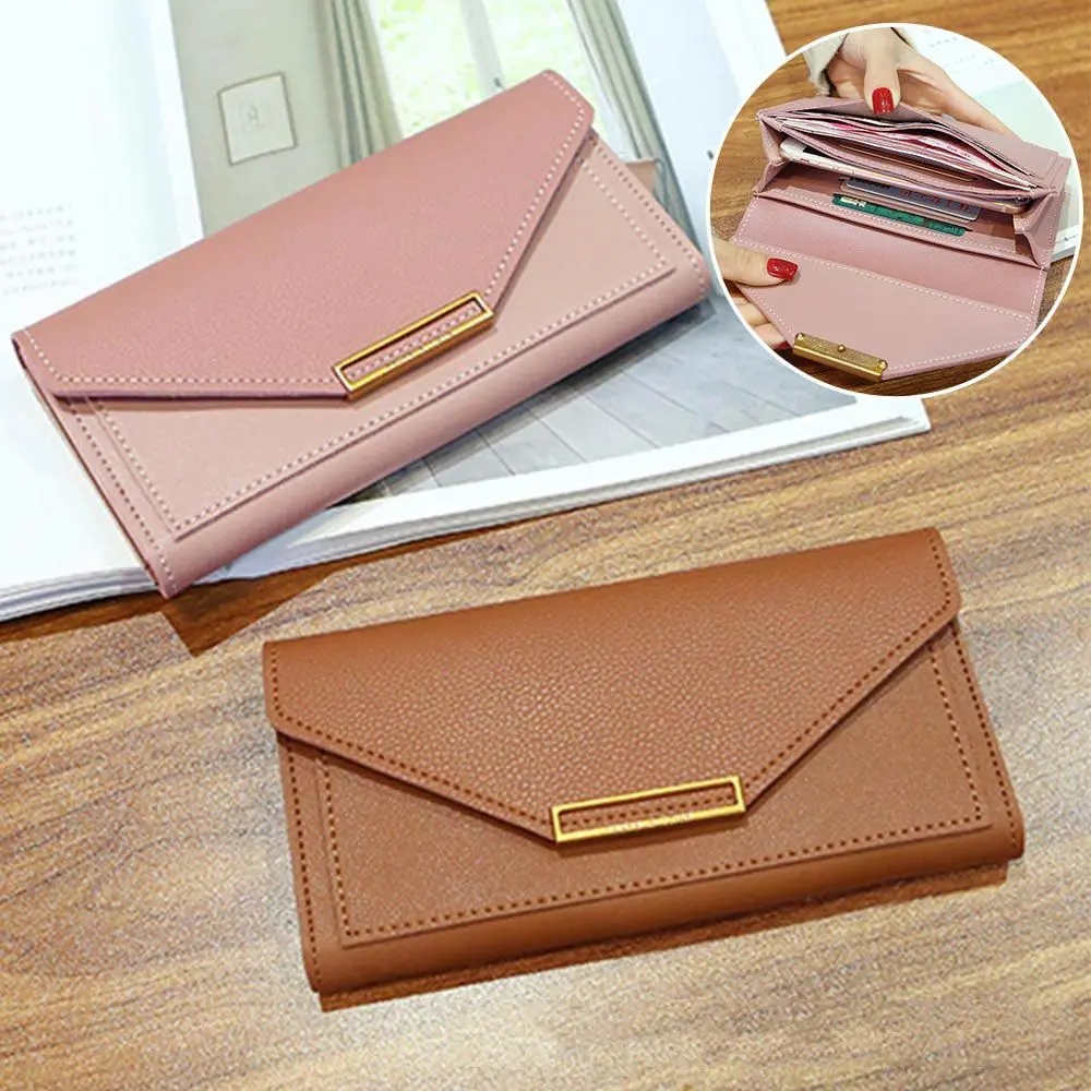 5 Colors Long Wallets For Women Fashion PU Leather Hasp Wallet Lady Money Bag Purse Clutch Phone Pocket
