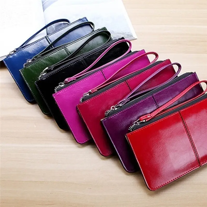 New Fashion Women Office Lady PU Leather Long Purse Clutch Zipper Business Wallet Bag Card Holder Big Capacity Wallet