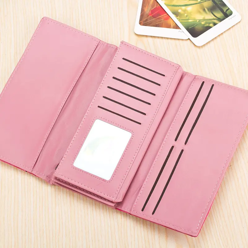 Many Departments Faux Suede Long Wallet Women Matte Leather Lady Purse High Quality Female Wallets Card Holder Clutch Carteras