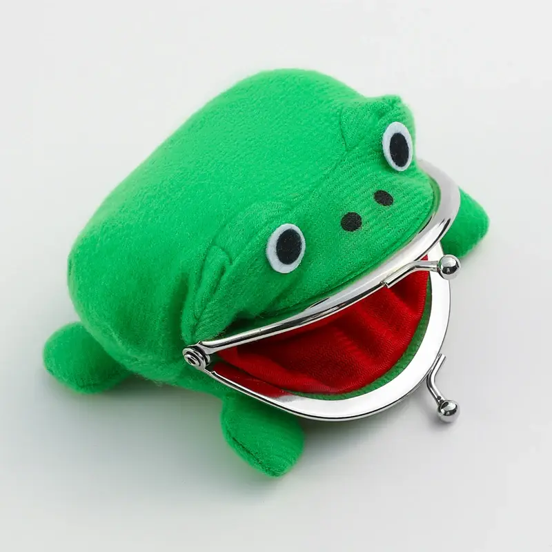 2024 New In Fashion Frog Coin Purse Kawaii Animal Women Men Coin Holder Bag Cosplay Prop Accessories Kid Toy Gift Cloth Wallets
