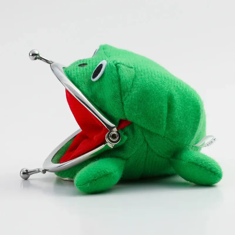 2024 New In Fashion Frog Coin Purse Kawaii Animal Women Men Coin Holder Bag Cosplay Prop Accessories Kid Toy Gift Cloth Wallets