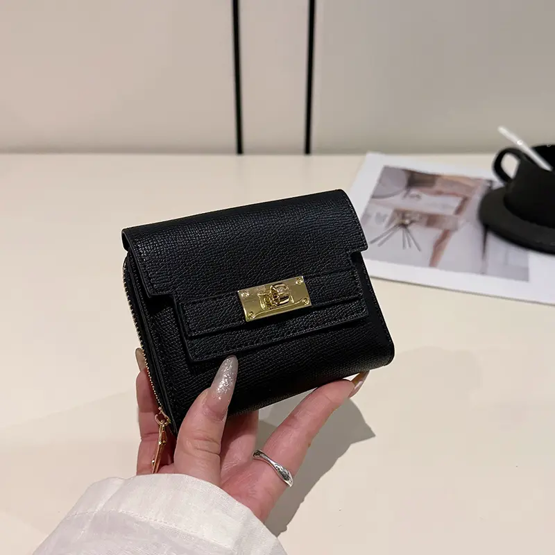 Retro Wallet Women's  Large Capacity Multi Card Position Foreign Trade Multi Functional Three Fold Handheld Bag Billetera