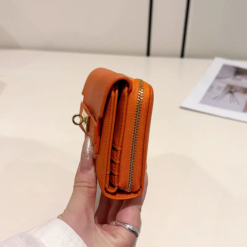 Retro Wallet Women's  Large Capacity Multi Card Position Foreign Trade Multi Functional Three Fold Handheld Bag Billetera