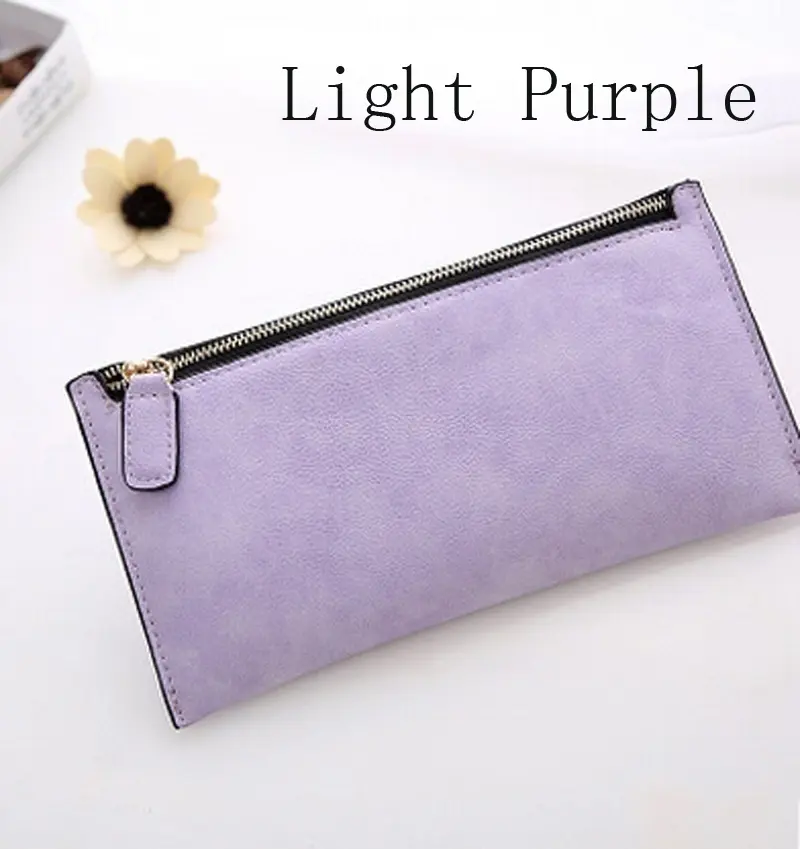 Japan and South Korea's Top Layer Cowhide Long Zippered Women's Wallet with Genuine Leather Large Bill Napa Pattern Zipper Bag