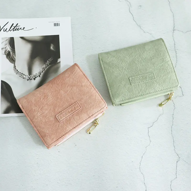 Retro Buckle Crop Wallet Female Fashion Ladies Multifunction ID Holder High Quality Zipper Card Holders Wallet Coin Purse