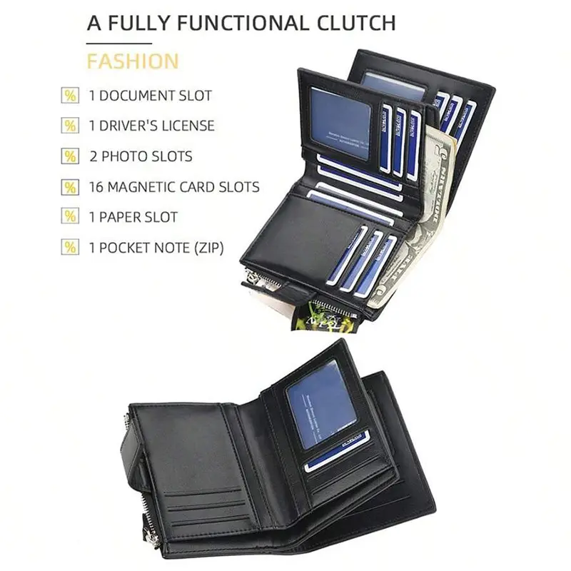 credit card holder Wallet for men and women Purse RFID Blocking Men Leather Wallet Money Bag Wallet best gifts for men