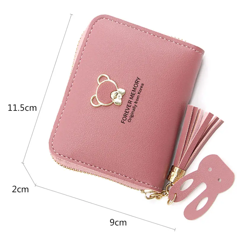 2024 Short Women Wallets Mini Cute Coin Pocket Card Holder Female Purse New Fashion Kpop Small Wallet For Girls
