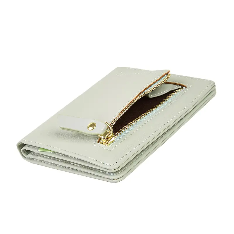 Ultra-Thin Folding Wallet for Women, Mini Wallet, Credit Card Bag, Cute Short Coin Purse, Simple Fashion, New, 2024