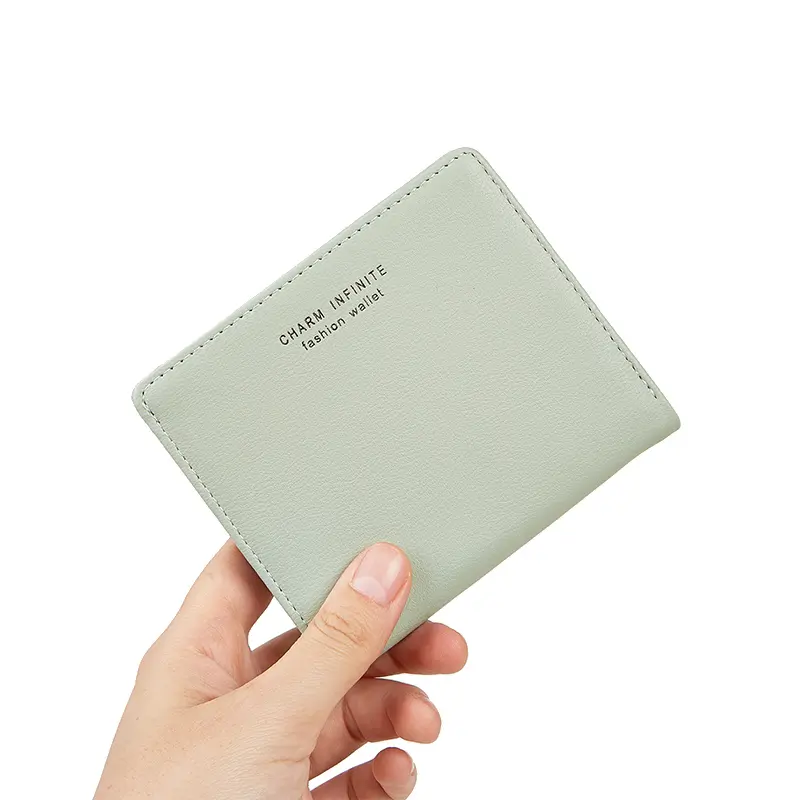Ultra-Thin Folding Wallet for Women, Mini Wallet, Credit Card Bag, Cute Short Coin Purse, Simple Fashion, New, 2024