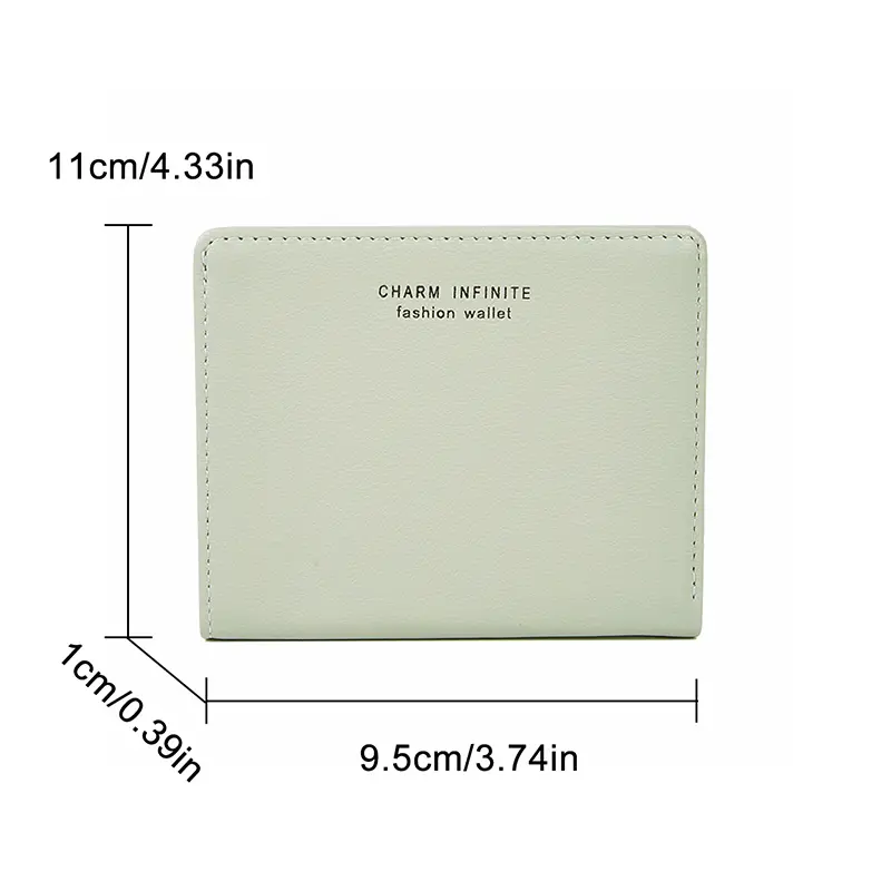 Ultra-Thin Folding Wallet for Women, Mini Wallet, Credit Card Bag, Cute Short Coin Purse, Simple Fashion, New, 2024