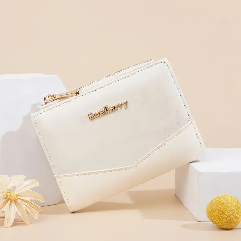 2025 Women Wallet PU Leather Female Wallet Made Leather Purses Card Holder Foldable Portable Lady Coin Zipper Purses Card Holder