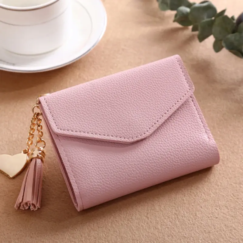 Mini Tassel Wallet Women Fashion Purse Female Short Wallets Korean Students Lovely Small for