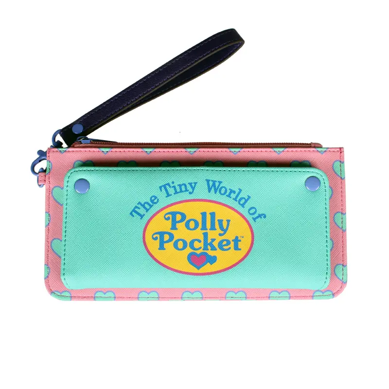 Kawaii Fold Long Wallet Women's Cute Card Holder Cartoon Pattern Coin Purse With Zipper Pocket