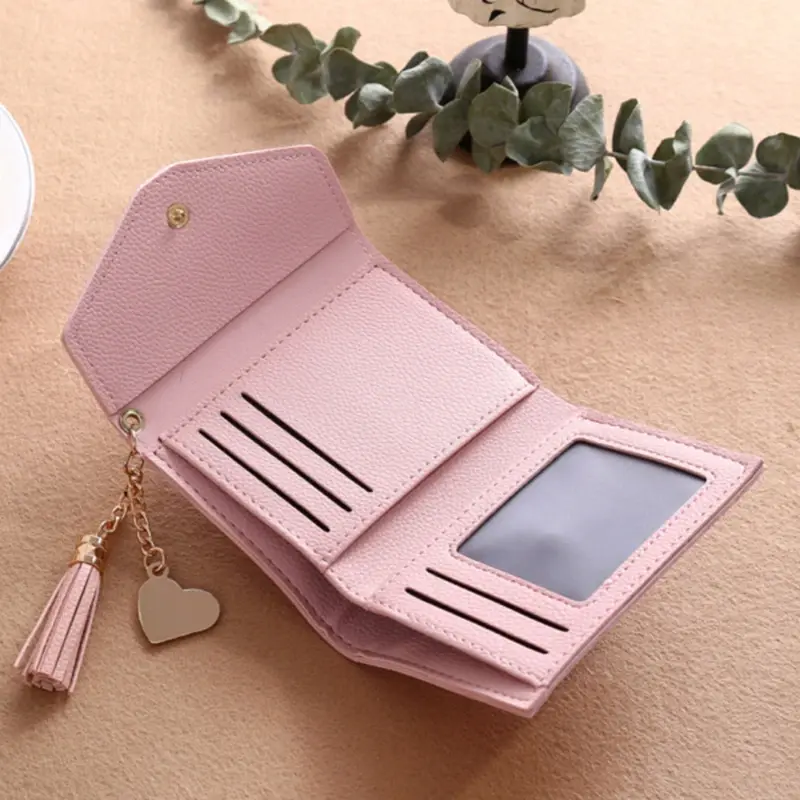 Mini Tassel Wallet Women Fashion Purse Female Short Wallets Korean Students Lovely Small for