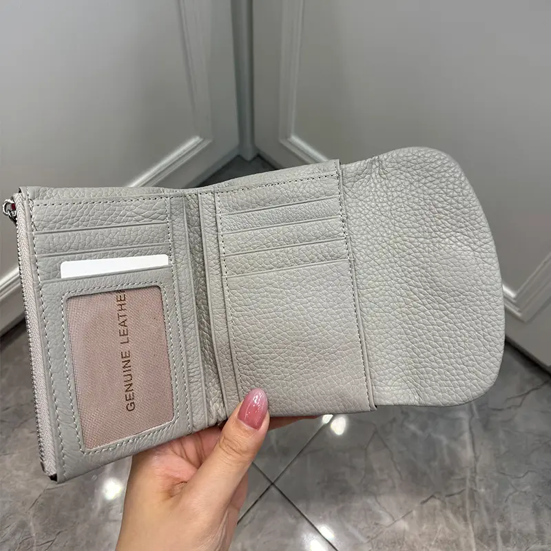 Multi-color Snake Pattern Cow Leather Women's Short Wallet Trendy Multi-functional Ladies Clutch Purse ID Card Holder Money Bag