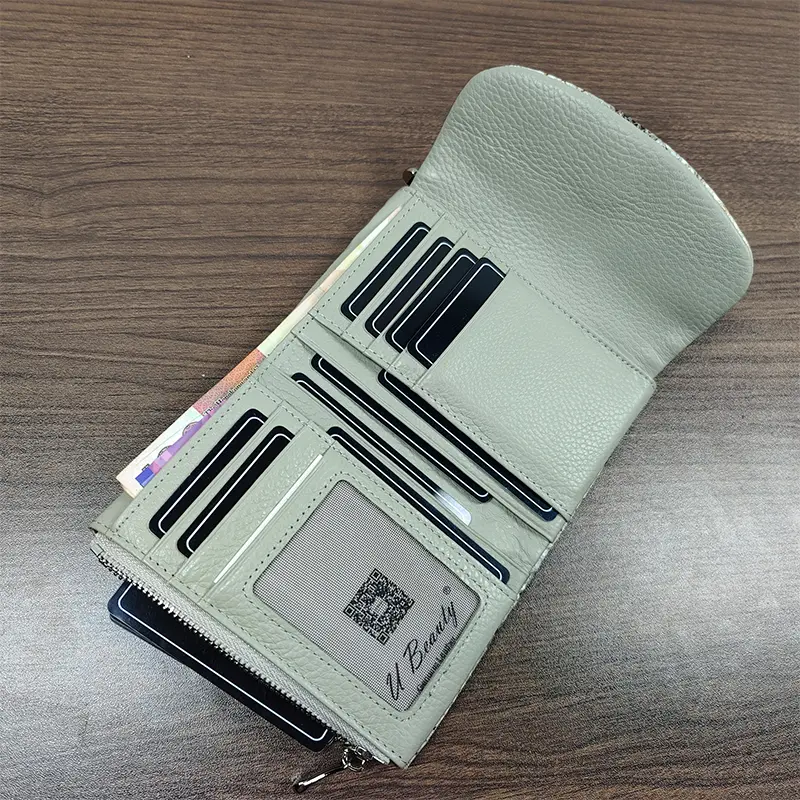 Multi-color Snake Pattern Cow Leather Women's Short Wallet Trendy Multi-functional Ladies Clutch Purse ID Card Holder Money Bag