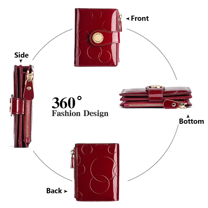 Luxury Designer Wallet for Women Portable Short Bags RFID Blocking Card Holder Purses with Zip Leather Wallets and Handbags