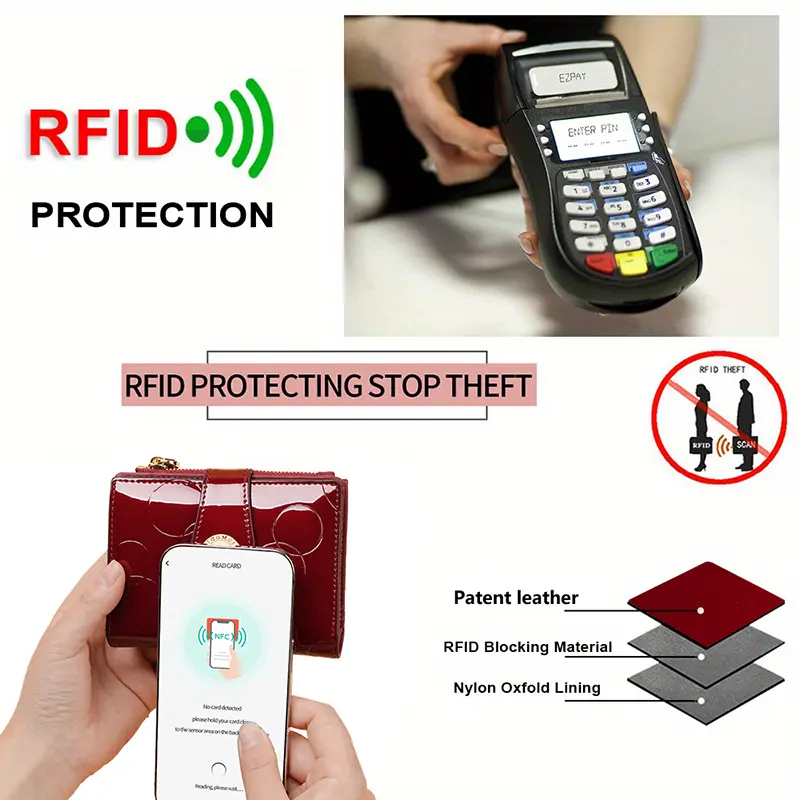 Luxury Designer Wallet for Women Portable Short Bags RFID Blocking Card Holder Purses with Zip Leather Wallets and Handbags