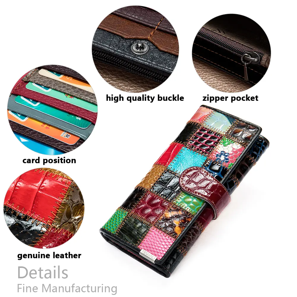 WESTAL Clutch Bag Women's Leather Wallets Vintage Coin Wallet Women Purse for Phone Female Purses Wallets for Women Cards 4203