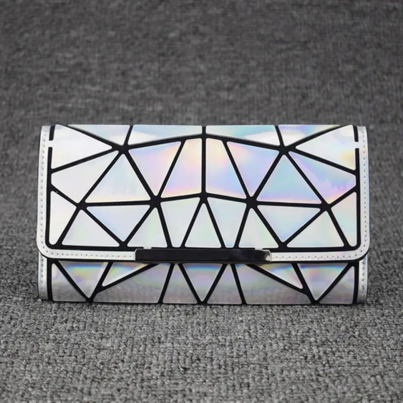 Purse  bag Geometric Wallet women's Long Clutch Wallets Money Bag Three Folds Wallet Ladies Card Holder carteira portfel