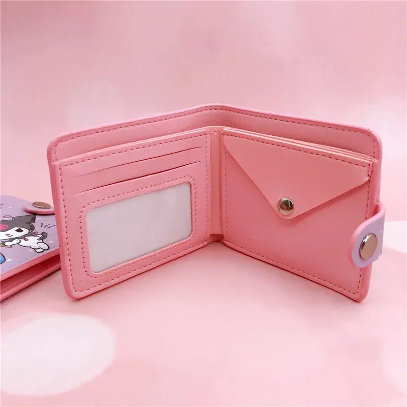 New Sanrio PU casual girl bag accessories cartoon Wallet Short Kuromi Money bag Hello Kitty Coin Wallet Card Bag Wallet bag