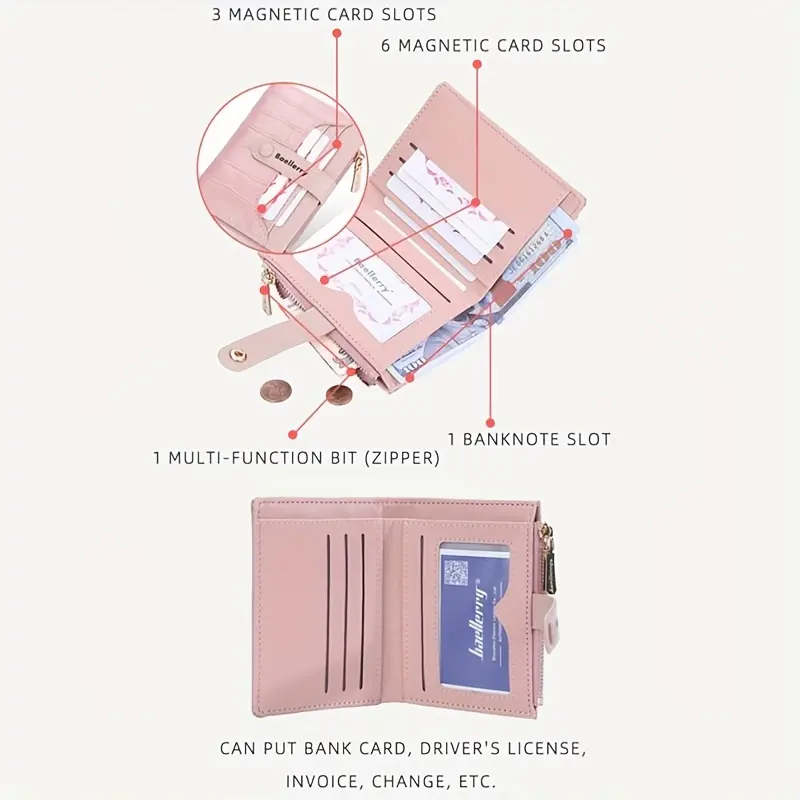 Baellerry Brand Wallet Women 2023 New Women's Short Wallet Buckle Sanded Leather Coin Purse Mini Female Purses Carteras