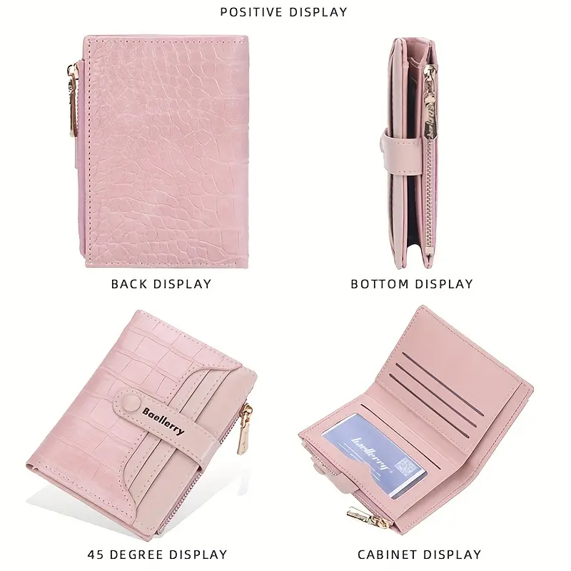 Baellerry Brand Wallet Women 2023 New Women's Short Wallet Buckle Sanded Leather Coin Purse Mini Female Purses Carteras