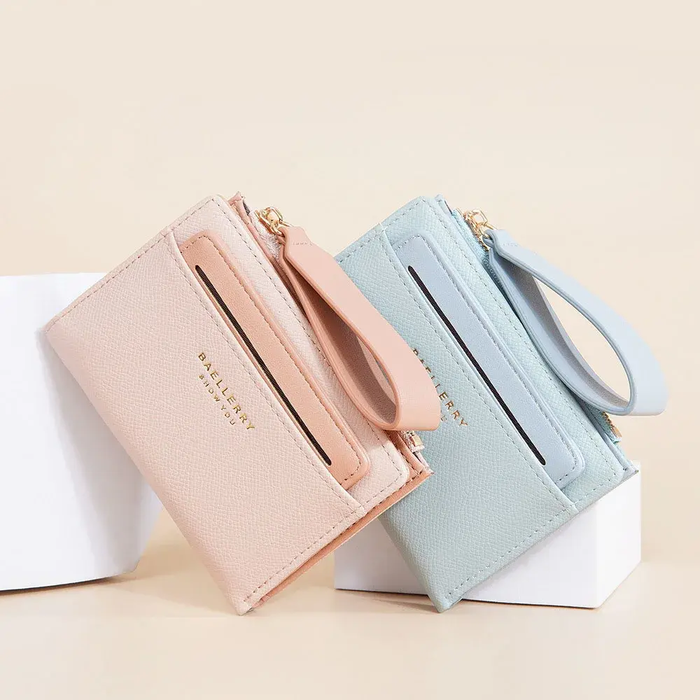 2024 New Short Women Wallet Kpop Cute Small Women Wallet High Quality PU Leather Slim Simple Female Multi-card Bit Purse Holders