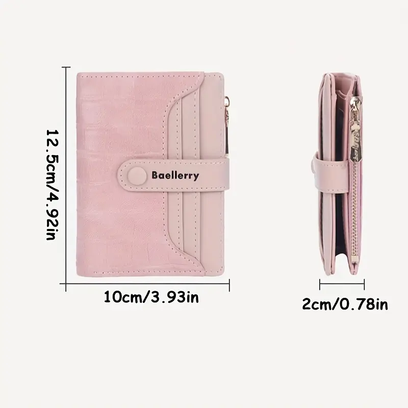 Baellerry Brand Wallet Women 2023 New Women's Short Wallet Buckle Sanded Leather Coin Purse Mini Female Purses Carteras