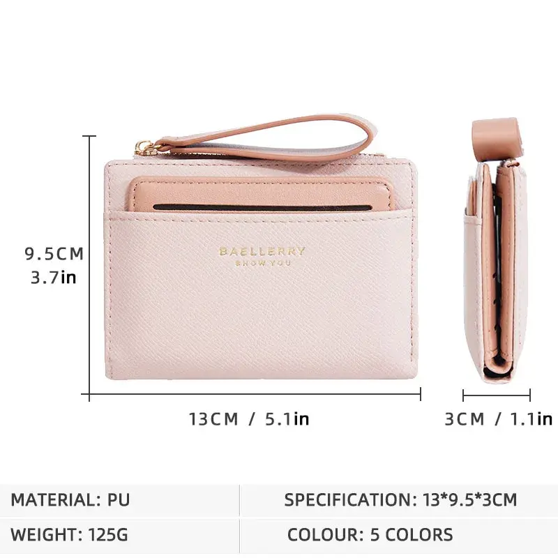 2024 New Short Women Wallet Kpop Cute Small Women Wallet High Quality PU Leather Slim Simple Female Multi-card Bit Purse Holders